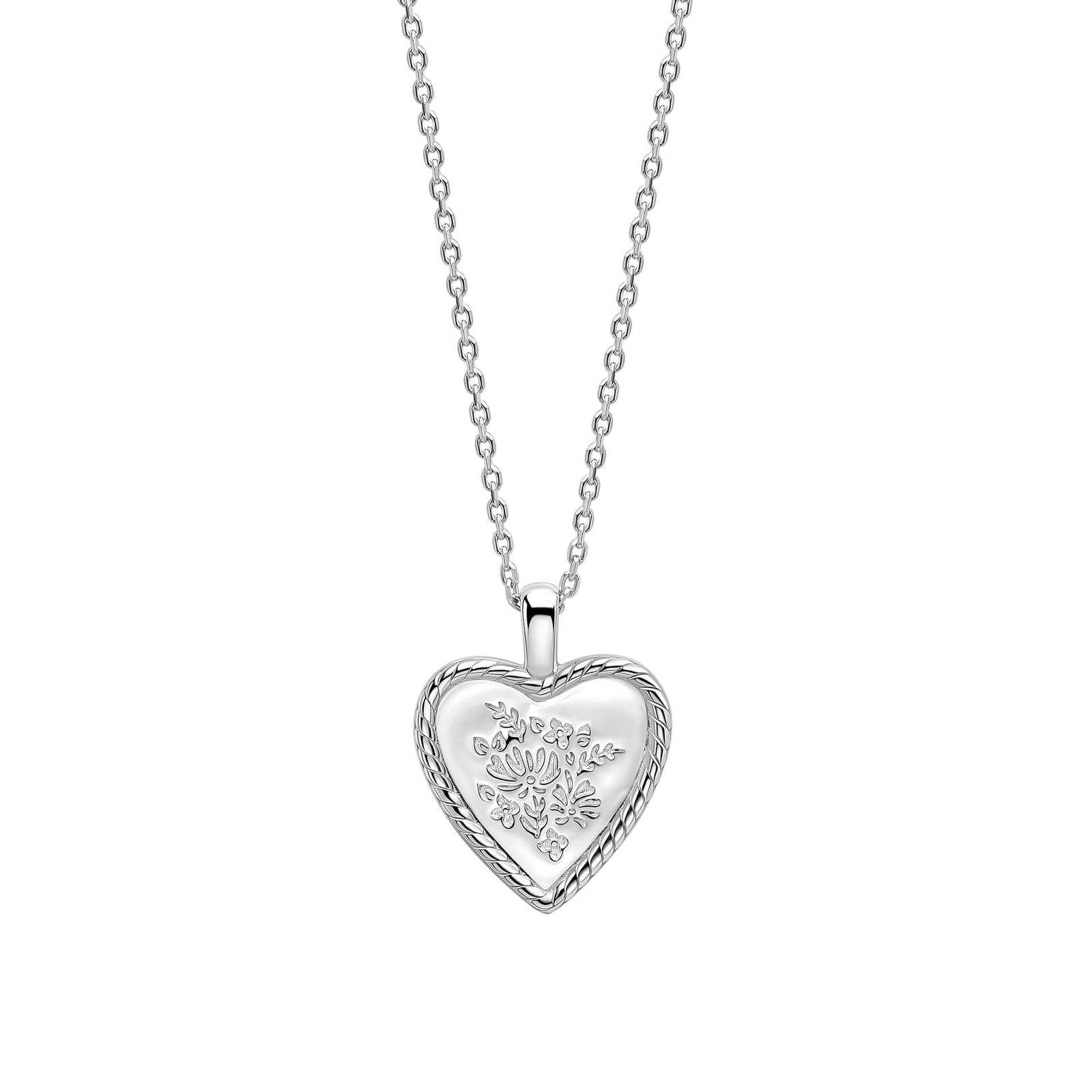 Laura Ashley Sterling Silver Spring Posy Vintage Heart Necklace