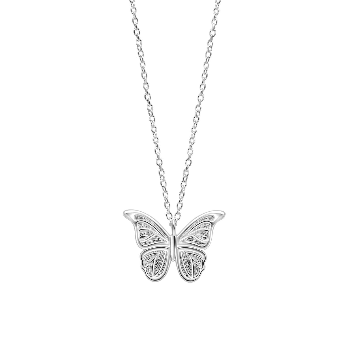 Laura Ashley Sterling Silver Butterfly Garden Necklace