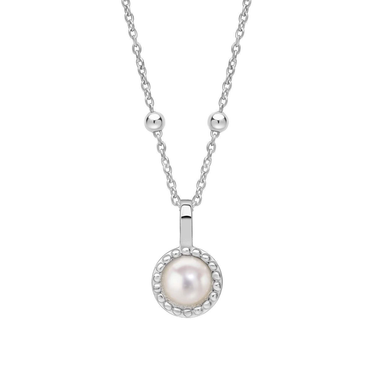Milgrain Semi-Precious Cabochon June Birthstone Pendant