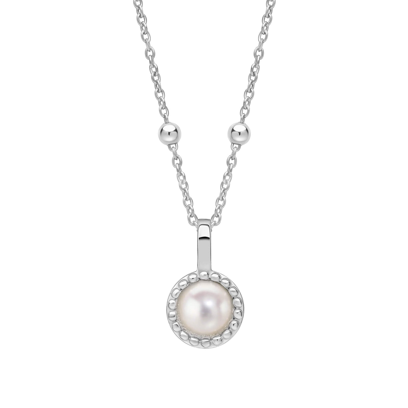 Milgrain Semi-Precious Cabochon June Birthstone Pendant