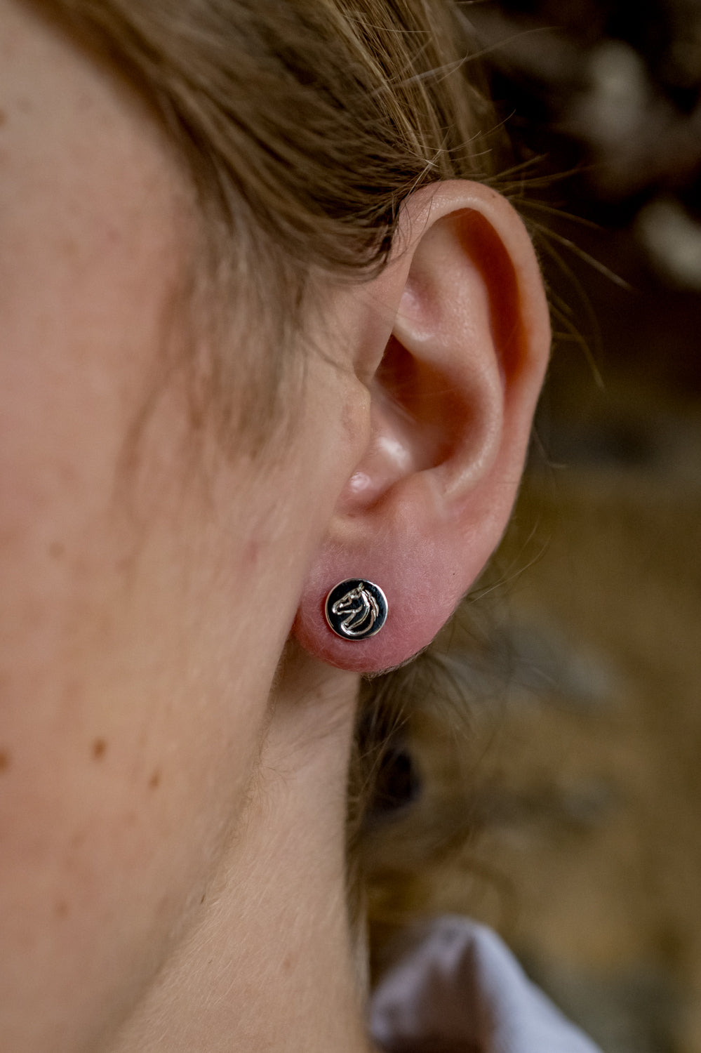 Exclusive Sterling Silver World Horse Welfare Stud Earrings