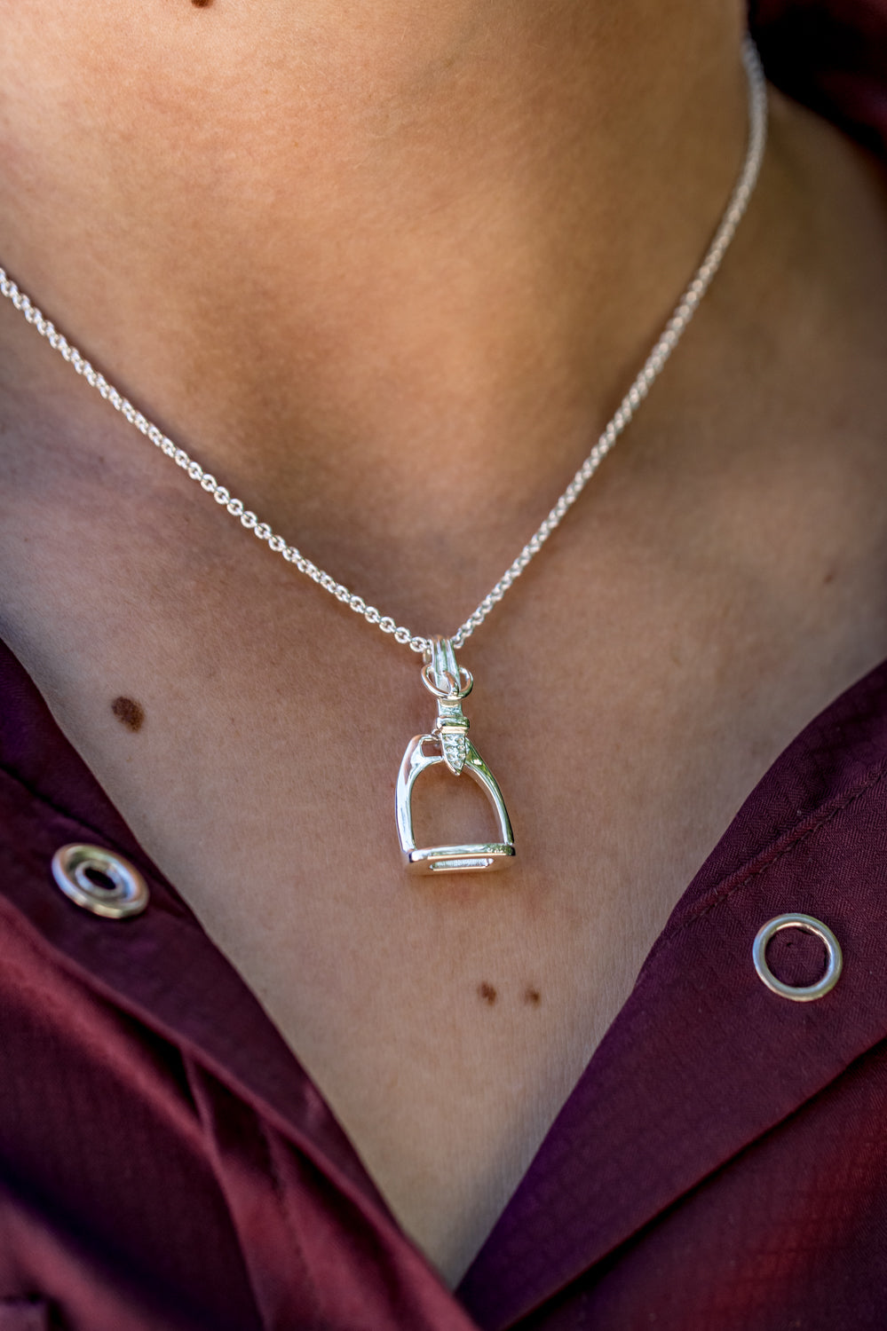 Sterling Silver Stirrup Pendant