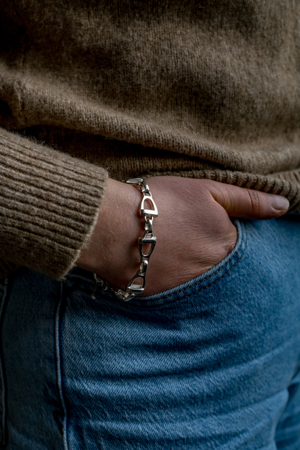 Sterling Silver Stirrups Bracelet