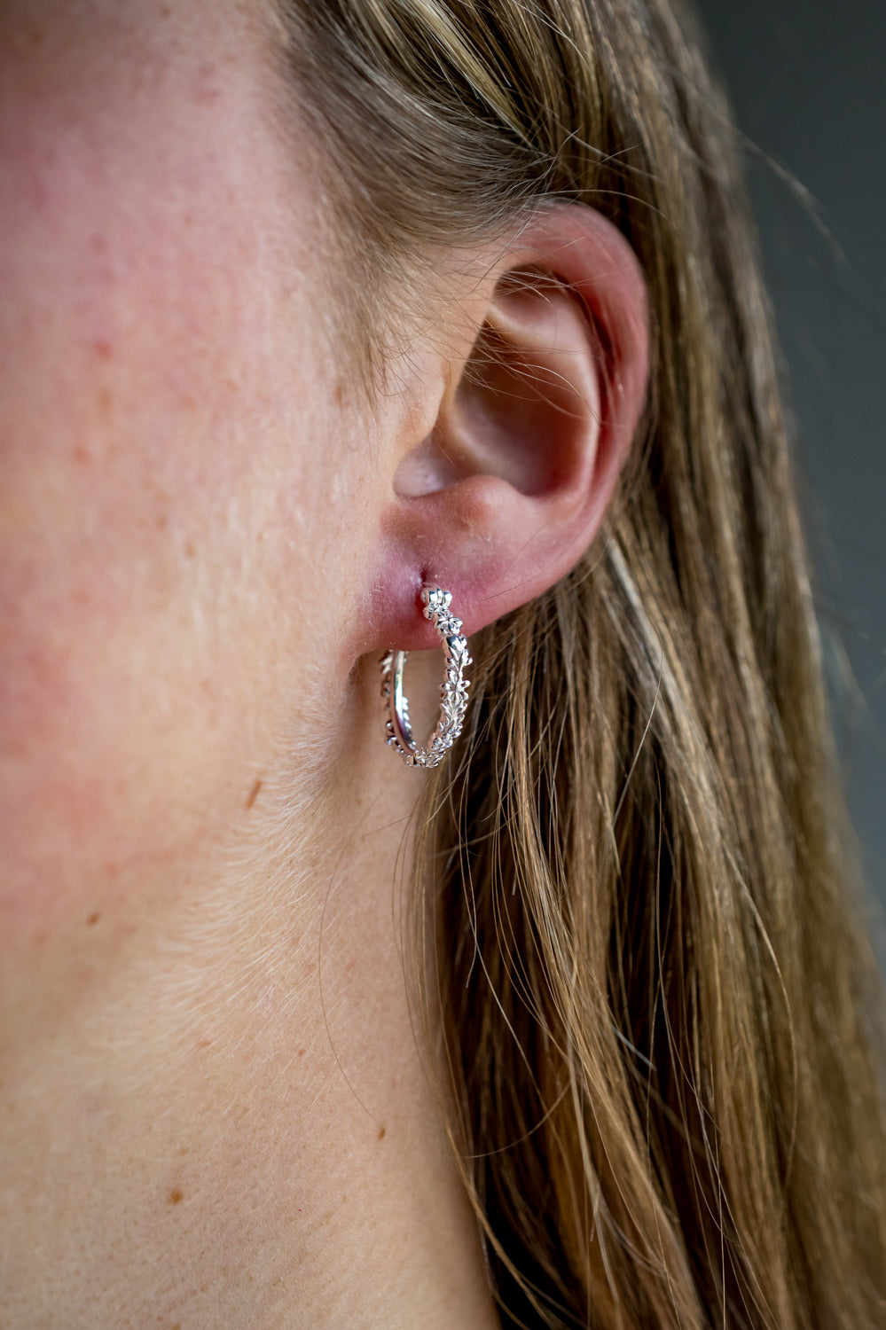 Laura Ashley Sterling Silver Naunton Folly Hoop Earrings