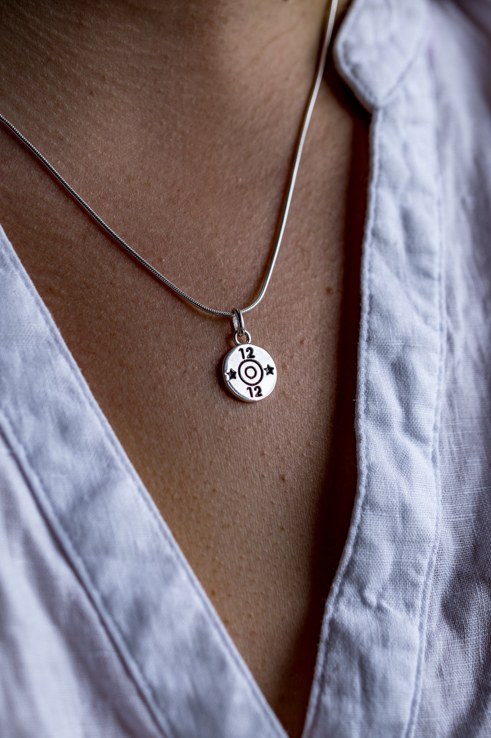 Exclusive Sterling Silver 12 Bore Cartridge Pendant With Chain