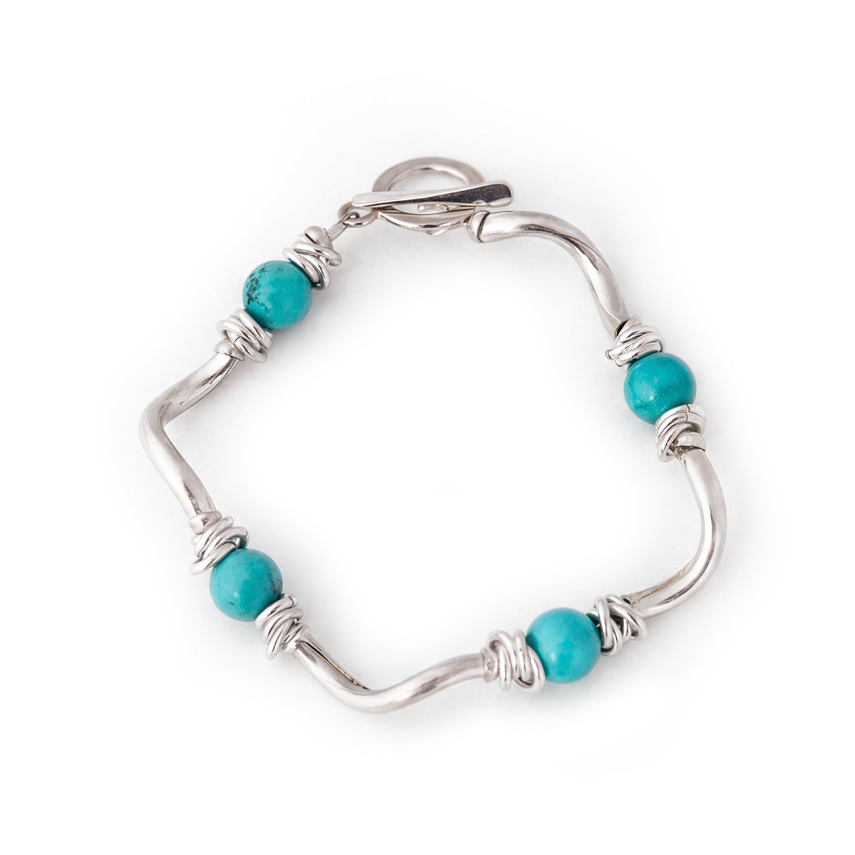 Limited Edition Exclusive Turquoise & Sterling Silver Knot Bracelet