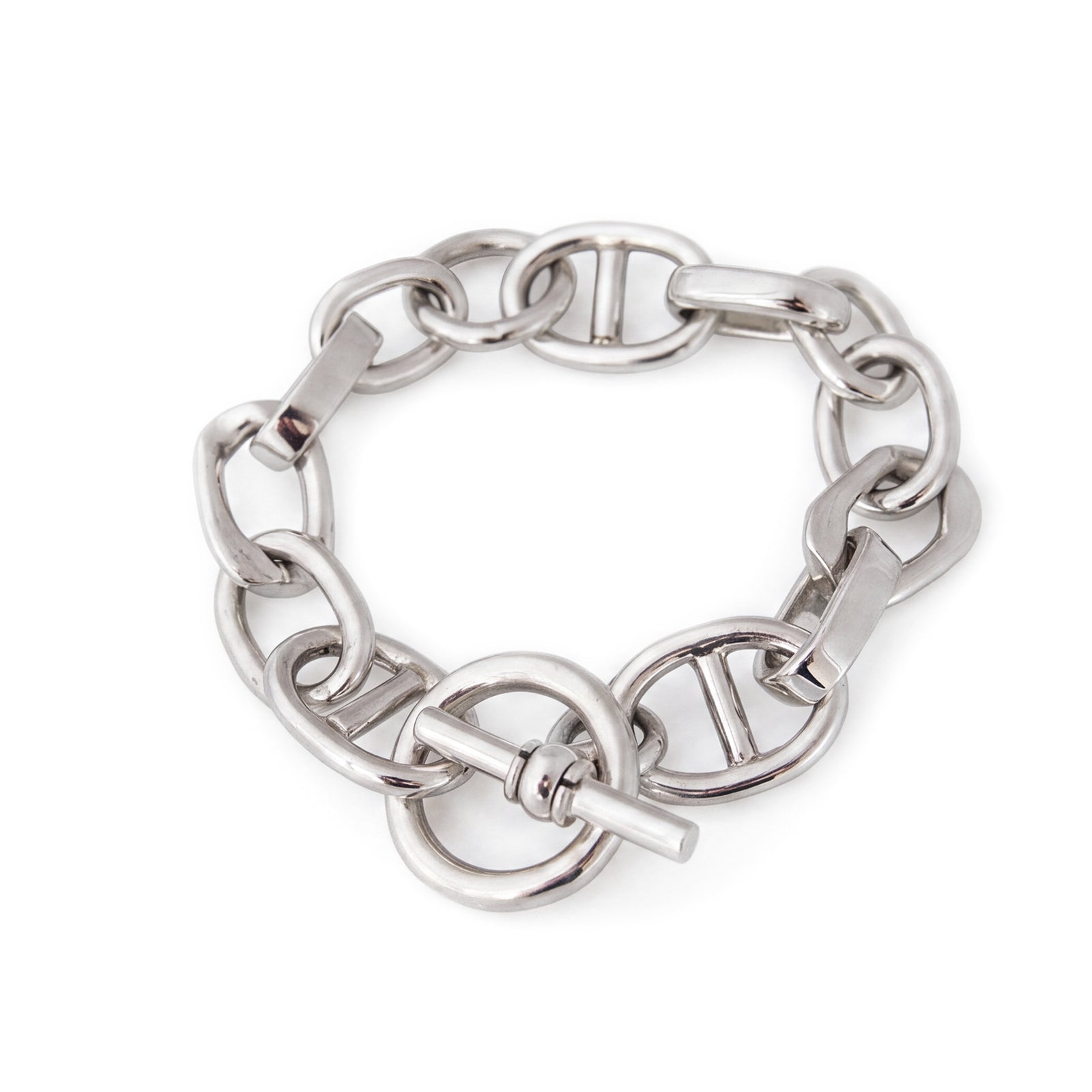 Sterling Silver Chunky Oval Link Bracelet