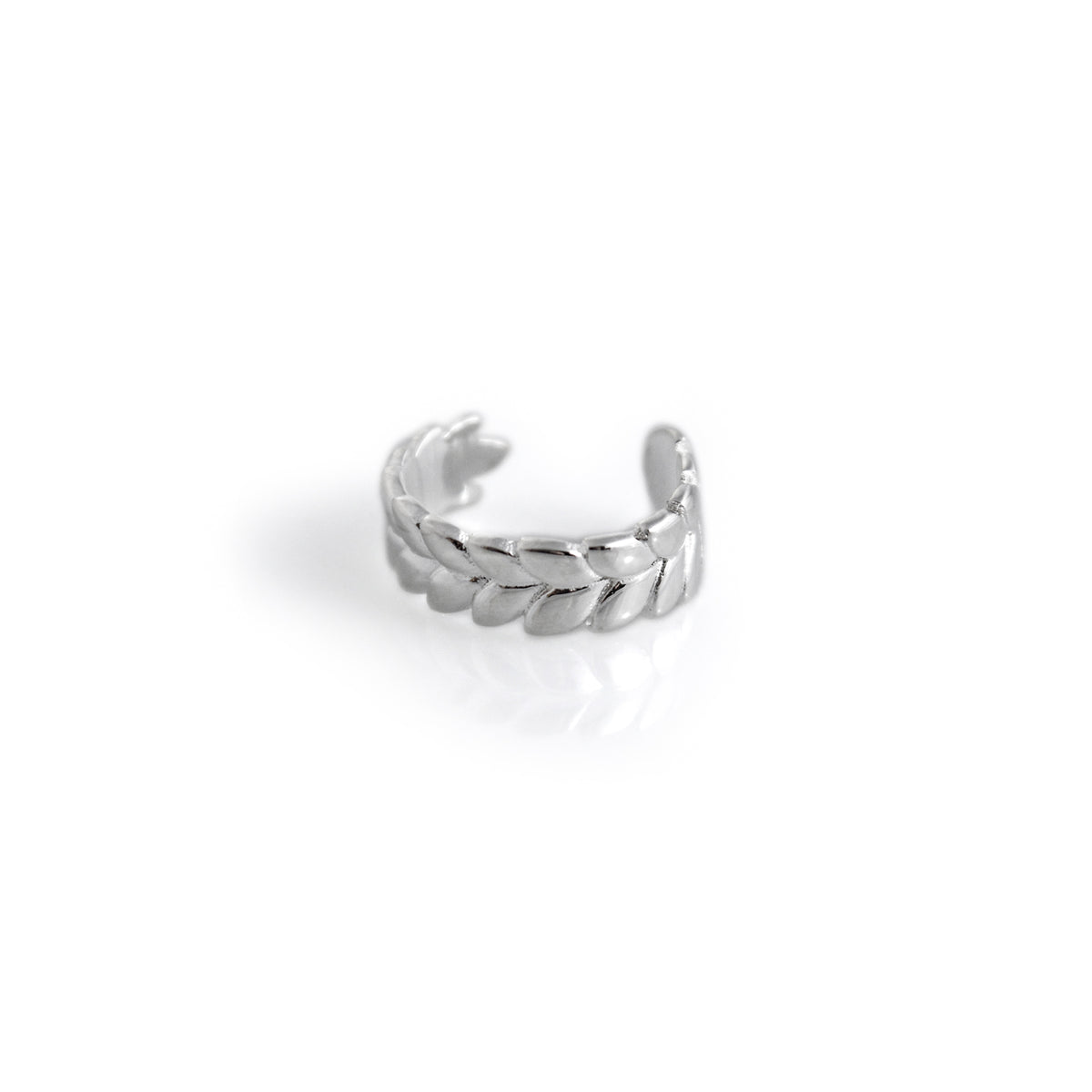 Sterling Silver Leaf Ear Cuff
