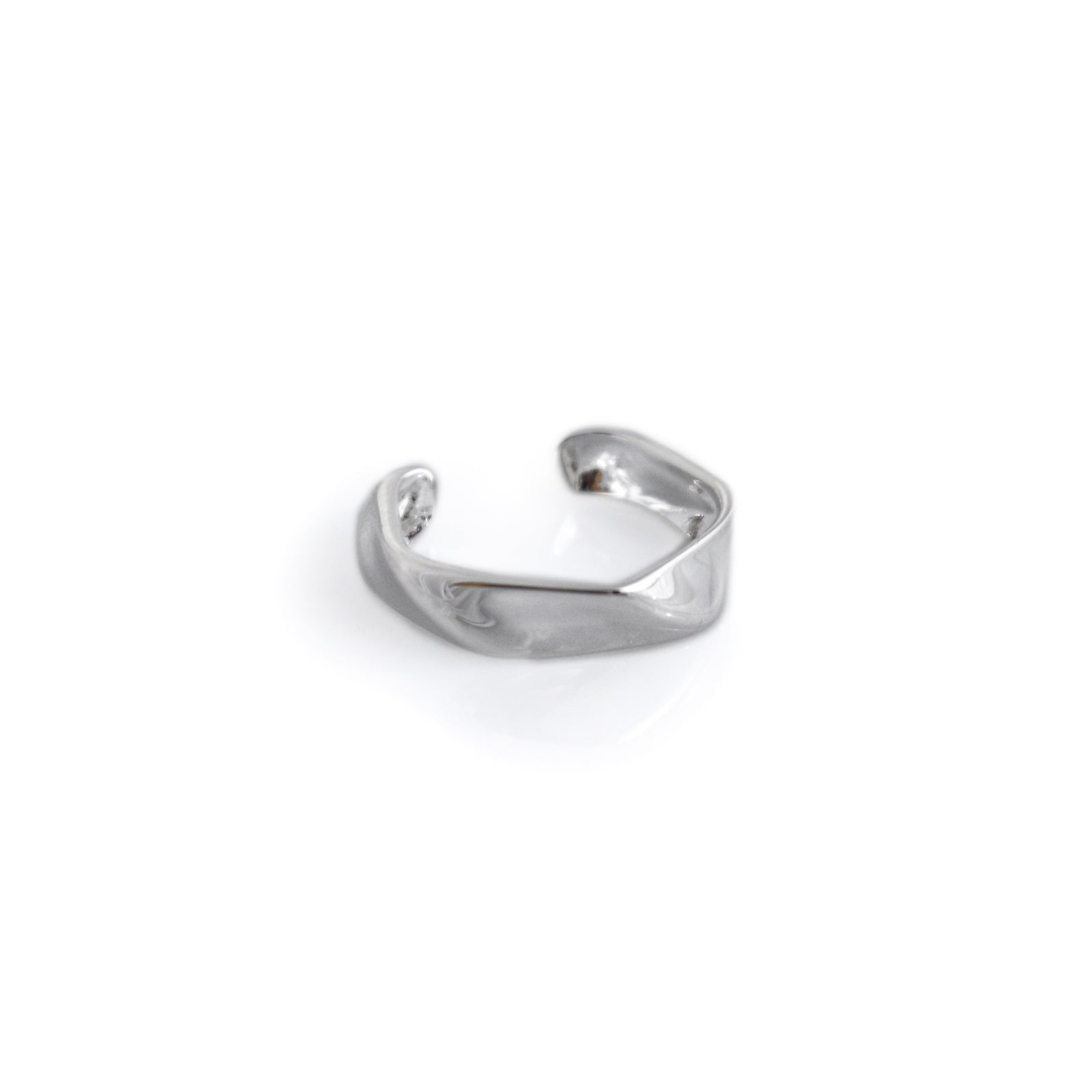 Sterling Silver Wavy Ear Cuff