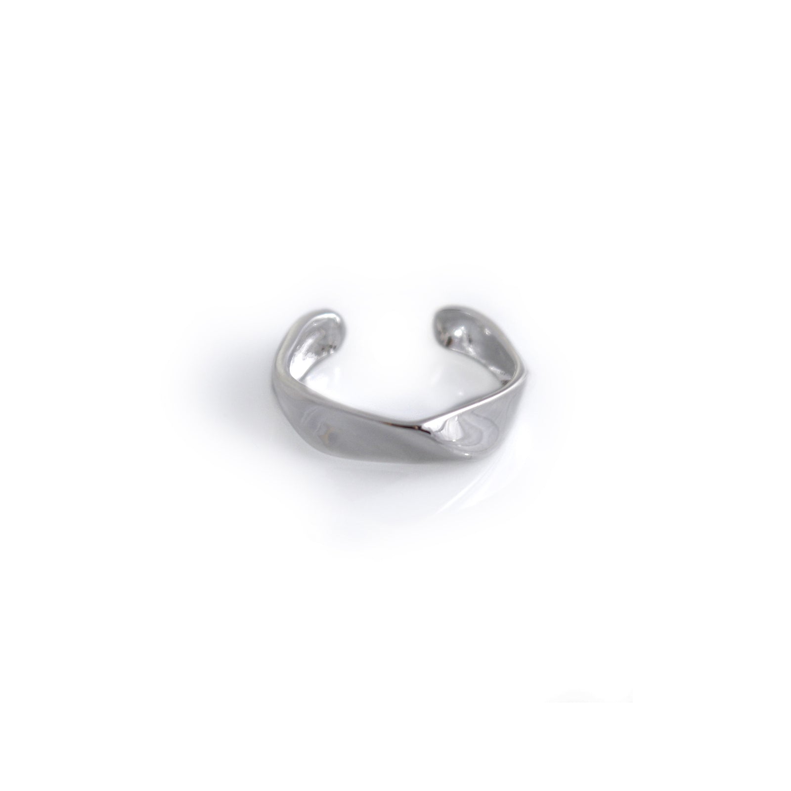 Sterling Silver Wavy Ear Cuff