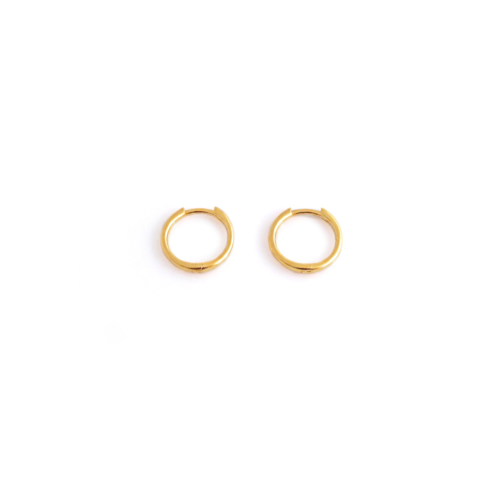 Sterling Silver & 18ct Gold Plated Huggie Hoop Earrings