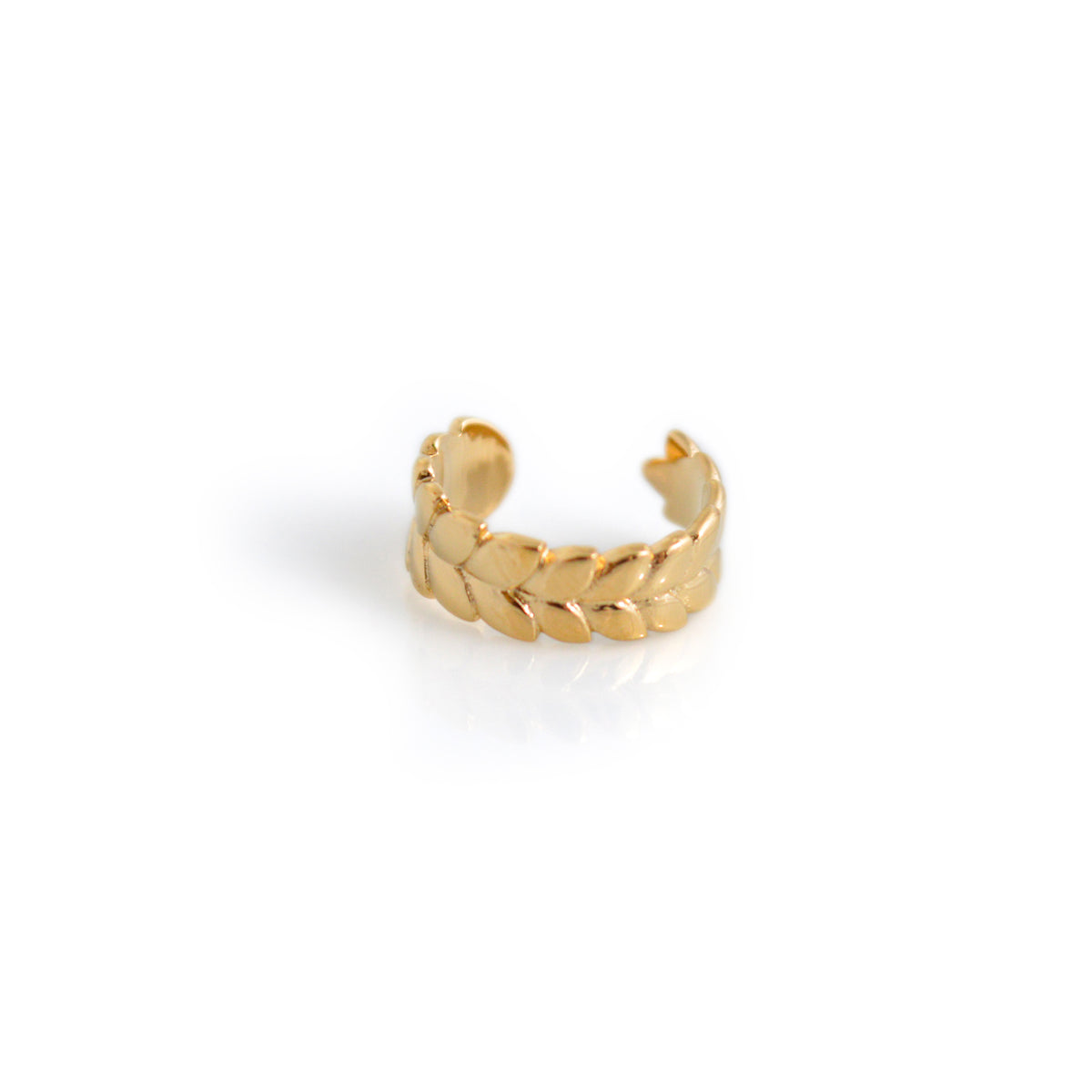 Sterling Silver & 18ct Gold Plated Leaf Ear Cuff