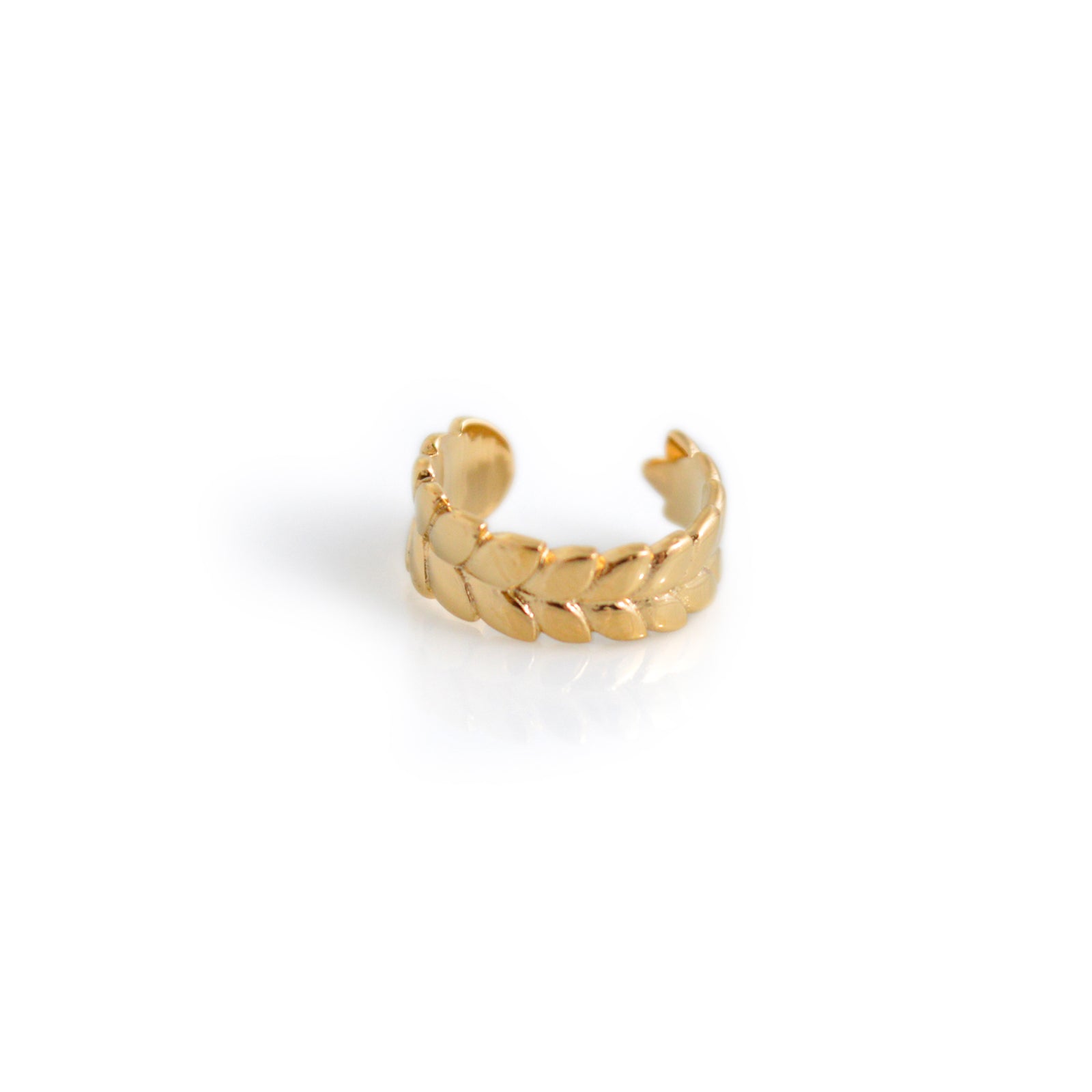 Sterling Silver & 18ct Gold Plated Leaf Ear Cuff