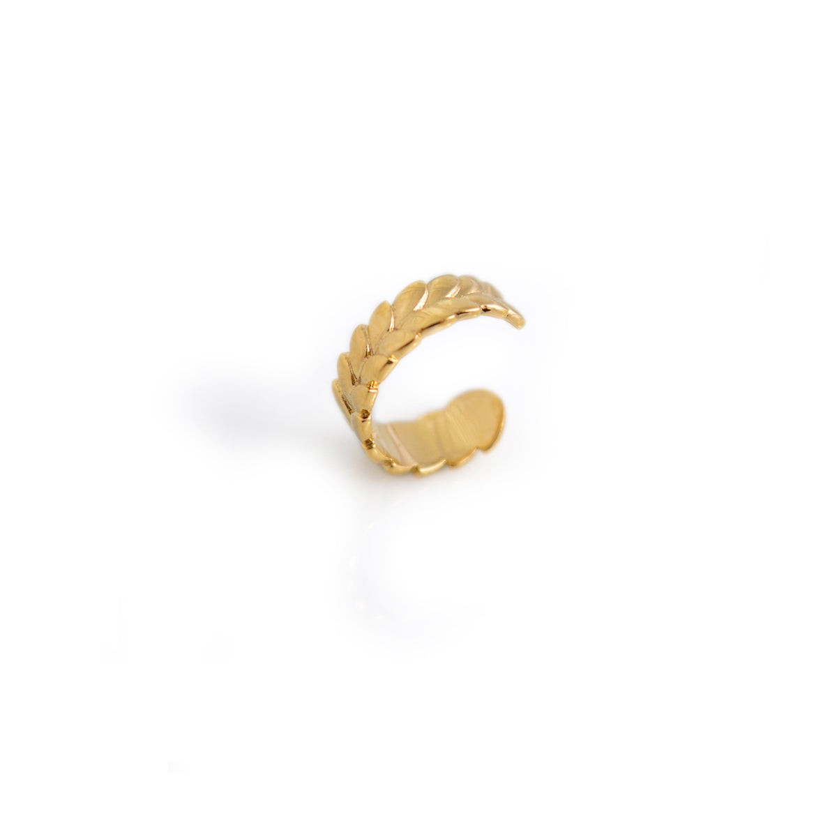 Sterling Silver &amp; 18ct Gold Plated Leaf Ear Cuff