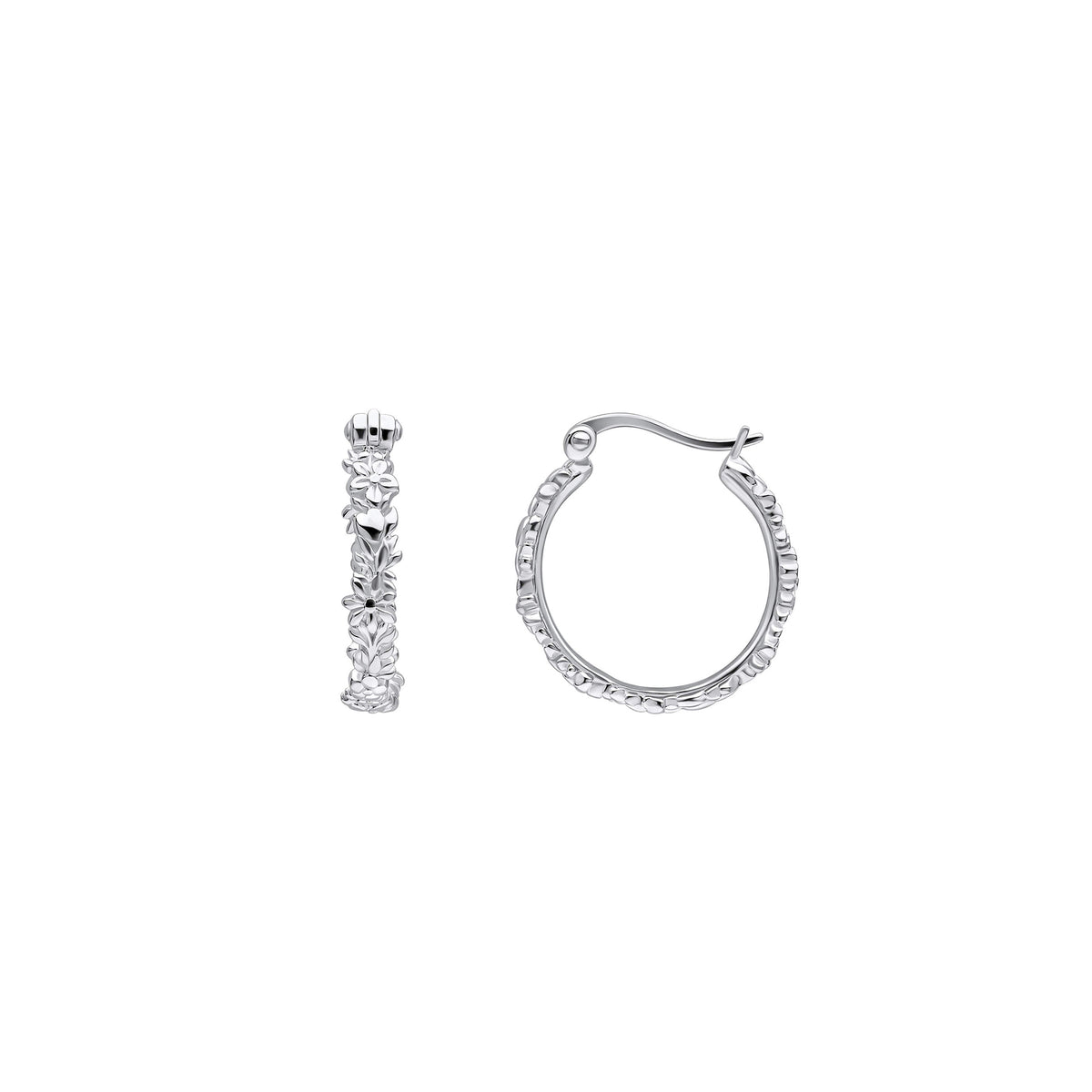 Laura Ashley Sterling Silver Naunton Folly Hoop Earrings