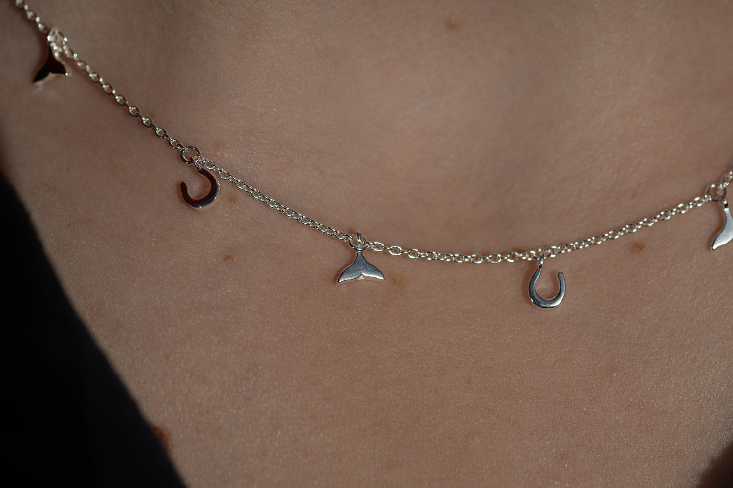 Exclusive Sterling Silver Hiho x Whale Of A Time Dinky Charms Necklace