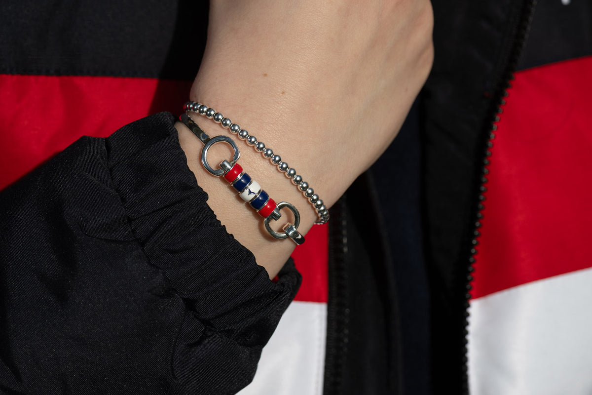 Exclusive Sterling Silver Hiho x Whale Of A Time Cherry Roller Bangle