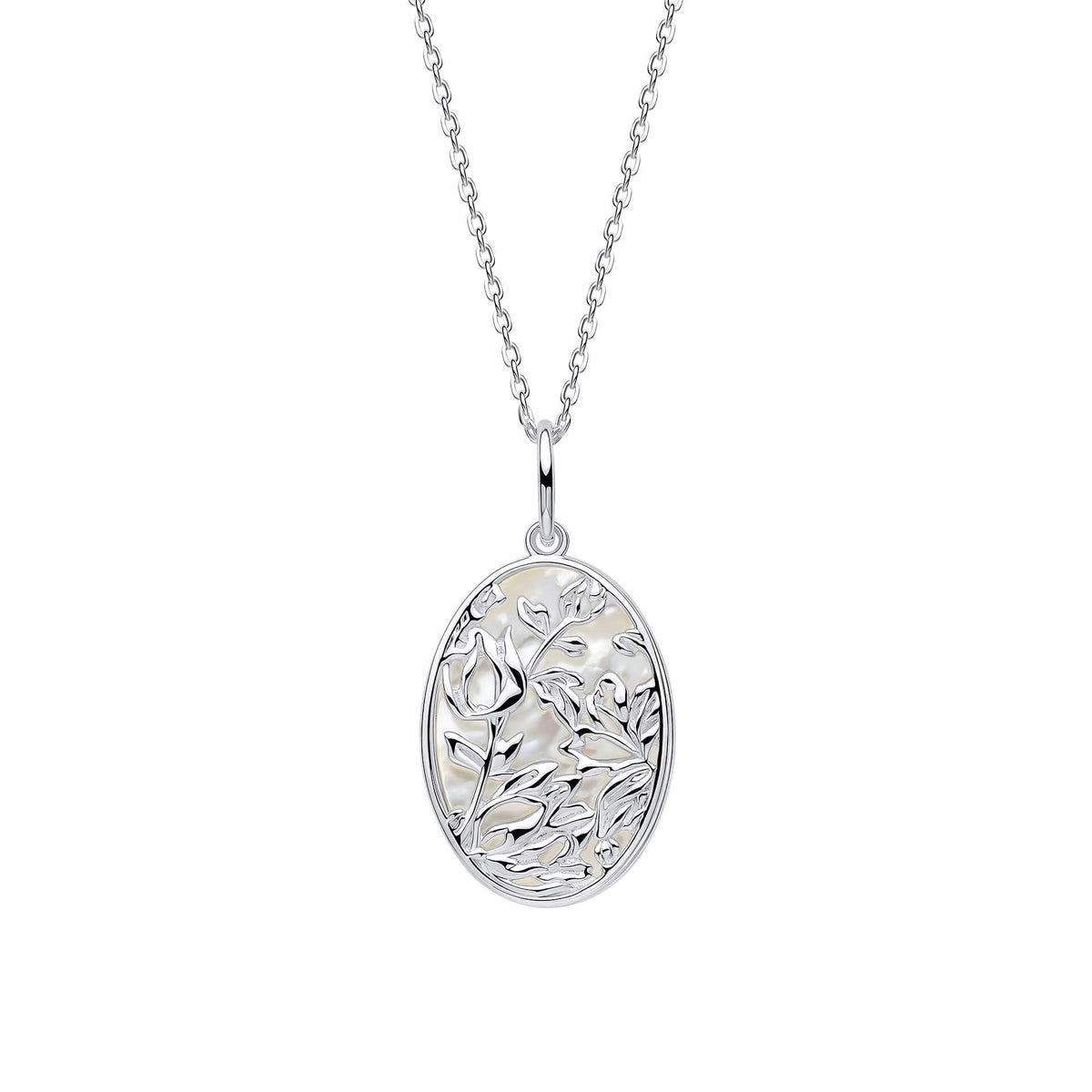 Laura Ashley Sterling Silver &amp; Mother Of Pearl Lambton Garden Necklace