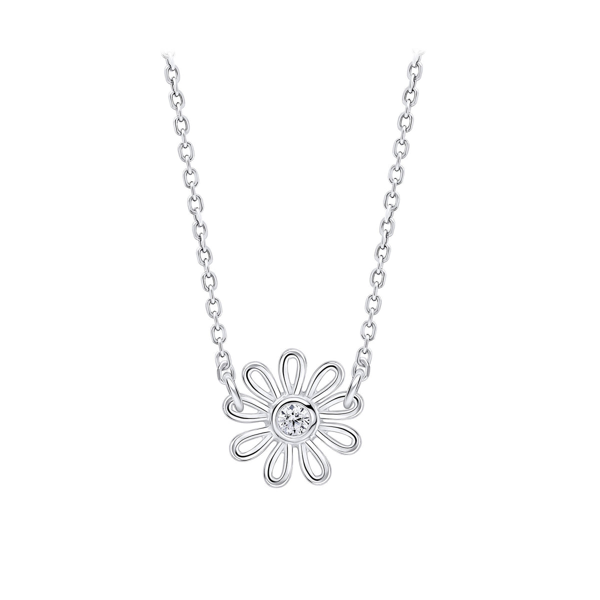 Laura Ashley Sterling Silver Thorncliff Daisy Necklace