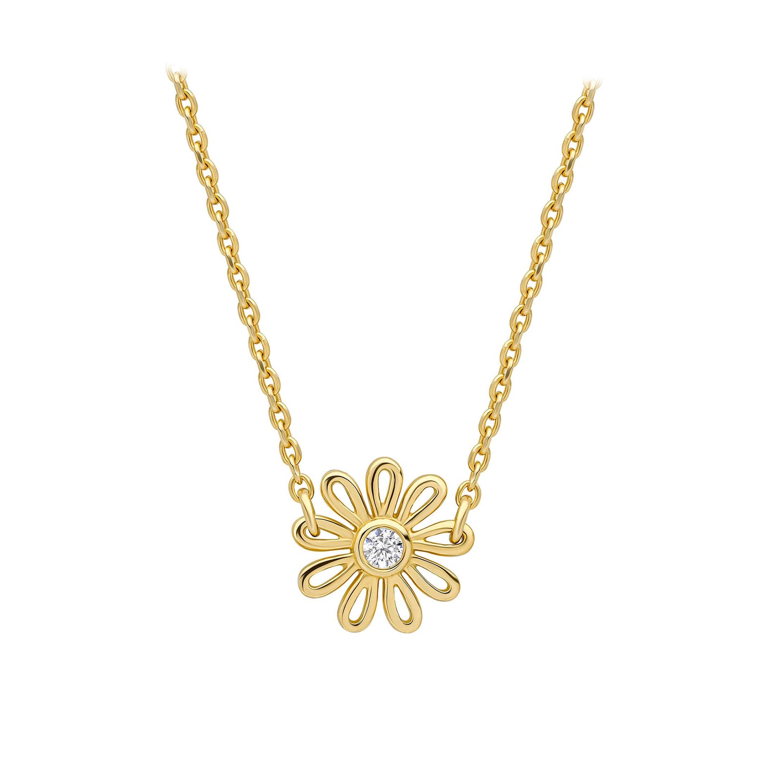 Laura Ashley Sterling Silver Thorncliff Daisy Necklace