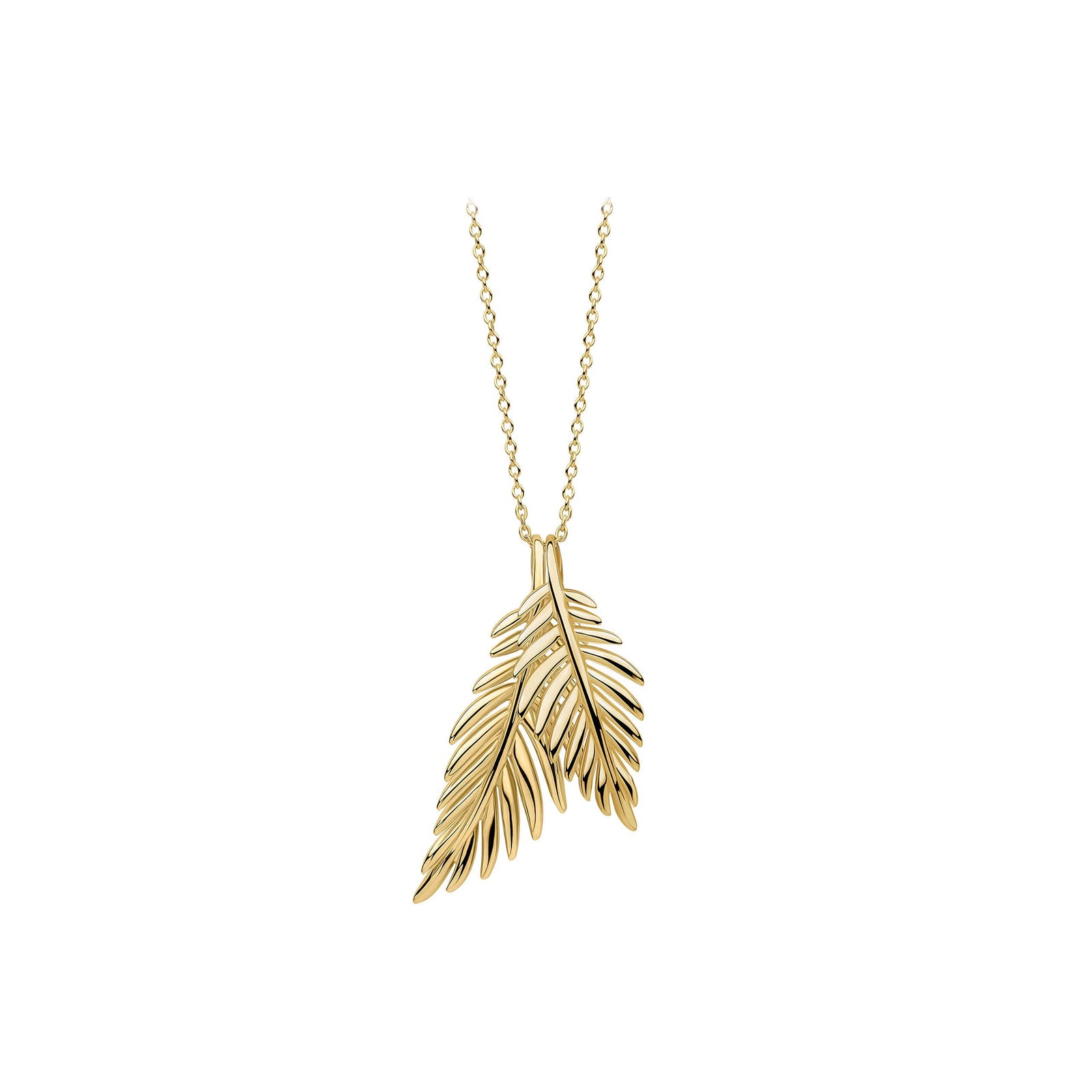 Laura Ashley Sterling Silver & 18ct Gold Plated Marlbrook Leaf Necklace
