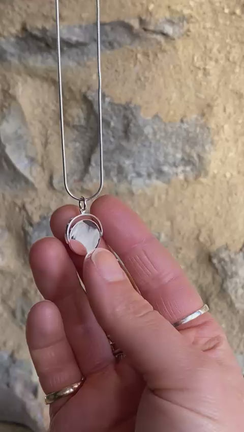 Exclusive Sterling Silver Spinner Pendant With Engravable Disc